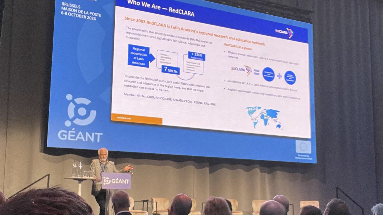 8 October, Brussels: At the GÉANT Open Day, RedCLARA and GÉANT celebrate more than two decades of building the digital bridge between Latin America and Europe